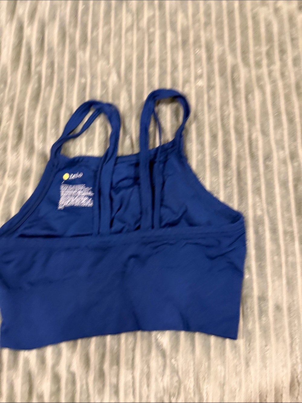 Zella Seamless Double-Strap Sports Bra - Royal Blue - Picture 3 of 3